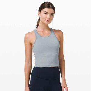 lululemon ebb to street cropped tank size 4